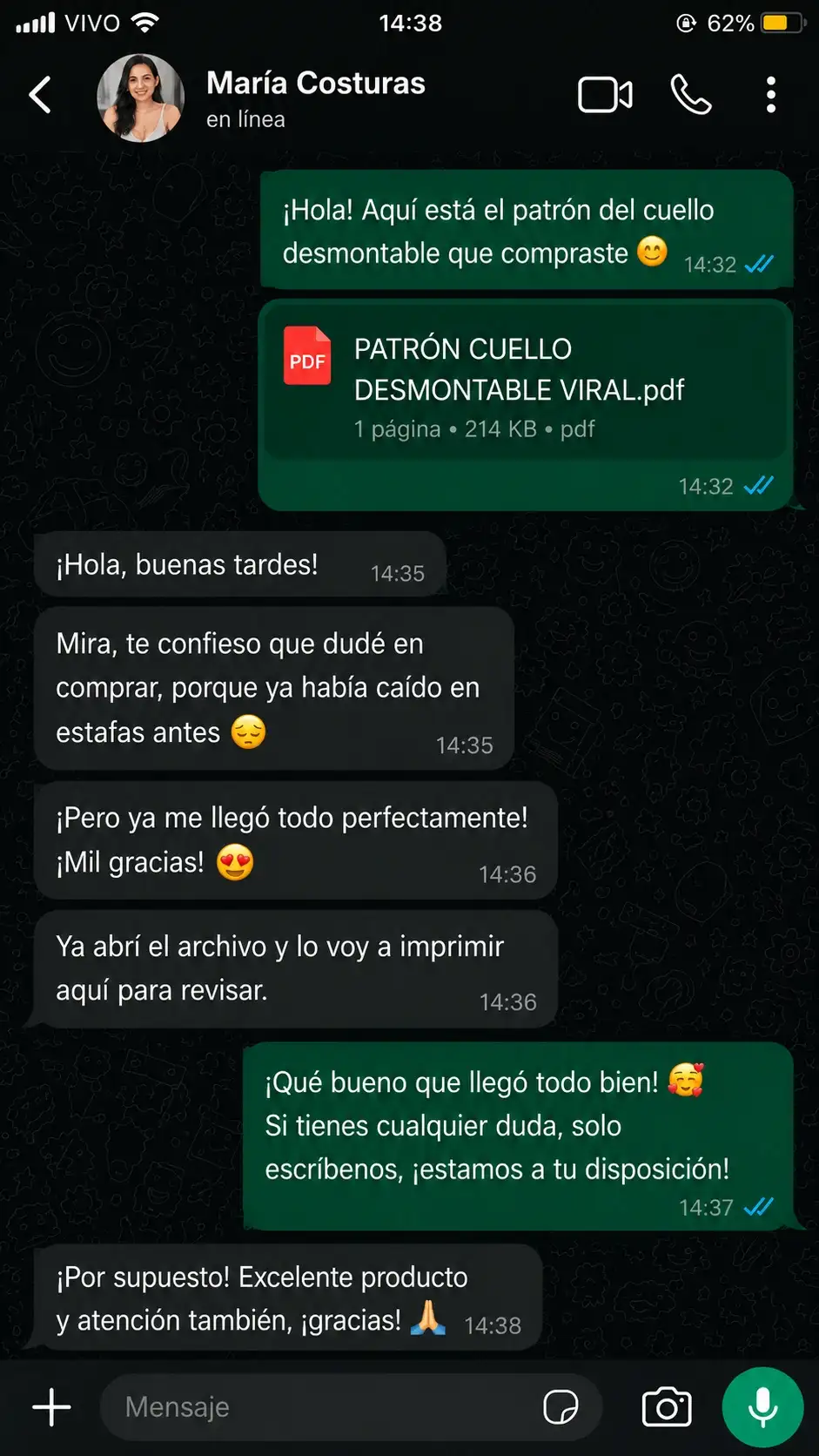 Opinión de clienta 3
